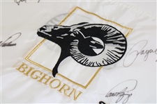 Arnold Palmer, Payne Stewart, Couples & Azinger Signed Skins Game at Bighorn Course Flag JSA ALOA