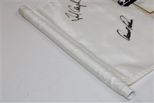 Arnold Palmer, Payne Stewart, Couples & Azinger Signed Skins Game at Bighorn Course Flag JSA ALOA