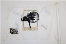 Arnold Palmer, Payne Stewart, Couples & Azinger Signed Skins Game at Bighorn Course Flag JSA ALOA