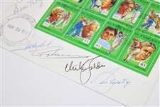 Hogan/Seve/Nicklaus/Player/Norman/Olazabal/Faldo Signed 1991 Famous $1 Golfer Stamps JSA #B58592