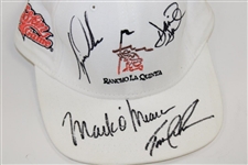 Tiger Woods, Tom Lehman, David Duval, & Mark O'Meara Signed Rancho La Quinta Hat JSA ALOA