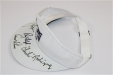 Arnold Palmer, Jack Nicklaus, Floyd & Chi-Chi Rodriguez Signed Senior Skins Visor JSA ALOA