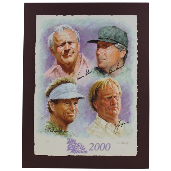 Palmer, Nicklaus, Player, & Watson Signed 2000 Ltd Ed 1/20 Senior Skins Giclée JSA #B47367