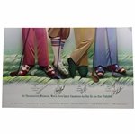 Payne Stewart, Greg Norman, Fred Couples & Tom Kite Signed 1992 Skins Poster JSA #B58593