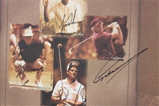 Tiger Woods, Montgomerie, Norman & Parnevik Signed Ltd Ed 2001 Skins Game Poster #10/200 JSA #B58575