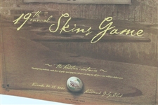 Tiger Woods, Montgomerie, Norman & Parnevik Signed Ltd Ed 2001 Skins Game Poster #10/200 JSA #B58575