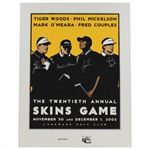 Tiger Woods, Phil Mickelson, OMeara & Fred Couples Signed 2002 Skins Poster JSA #B58571