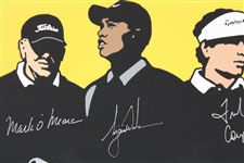 Tiger Woods, Phil Mickelson, O'Meara & Fred Couples Signed 2002 Skins Poster JSA #B58571