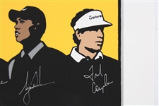 Tiger Woods, Phil Mickelson, O'Meara & Fred Couples Signed 2002 Skins Poster JSA #B58571