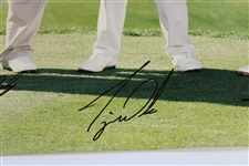 Tiger Woods, Fred Couples, John Daly & Tom Watson Signed Ltd Ed Oversize Photo 8/15 JSA #B58565