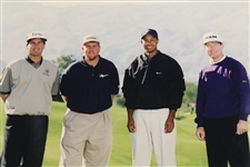Tiger Woods, Fred Couples, John Daly & Tom Watson Signed Ltd Ed Oversize Photo 8/15 JSA #B58565