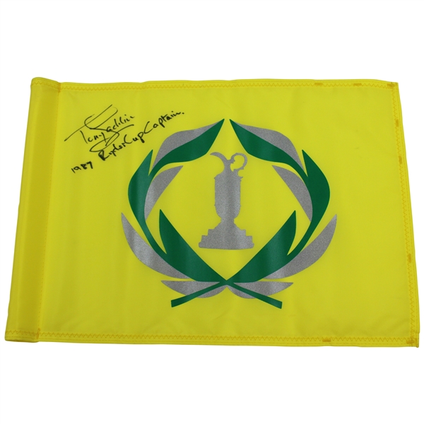 Tony Jacklin Signed Muirfield Course Flag with 1987 Ryder Cup Captain JSA ALOA