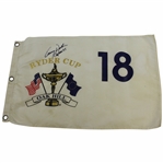 Lanny Wadkins Signed Ryder Cup at Oak Hill Flag with Captain 95 JSA ALOA