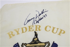 Lanny Wadkins Signed Ryder Cup at Oak Hill Flag with 'Captain 95' JSA ALOA