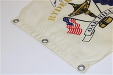 Lanny Wadkins Signed Ryder Cup at Oak Hill Flag with 'Captain 95' JSA ALOA