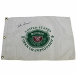 Hale Irwin Signed 1990 US Open at Medinah Country Club Screen Flag JSA ALOA