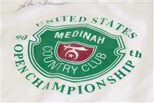 Hale Irwin Signed 1990 US Open at Medinah Country Club Screen Flag JSA ALOA