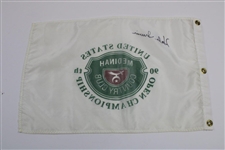 Hale Irwin Signed 1990 US Open at Medinah Country Club Screen Flag JSA ALOA