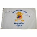 Ben Crenshaw & Hale Irwin Signed United Airlines Hawaiian Open Flag with Dates Won JSA ALOA