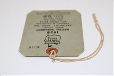 1958 Masters Tournament Third Rd Saturday Ticket #4219 - Palmer's First Masters win