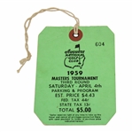 1959 Masters Tournament Third Rd Saturday Ticket #604 - Art Wall Winner