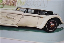 Bobby Jones with 1930 Bucciali Car & Trophy Poster/Art Print 