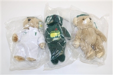 Ten (10) Masters Commemorative Bears with One 2004 Whistling Straits Bear