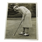 Maureen Orcutt Putting 2Nd Best Score Of The Day With 80 May 1939 Original Photo