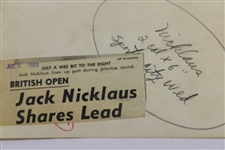Jack Nicklaus Shares Lead At British Open Wire Photo 7/6/1966