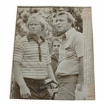 Jack Nicklaus & Arnold Palmer Pga Championship Wire Photo 8/7/1974