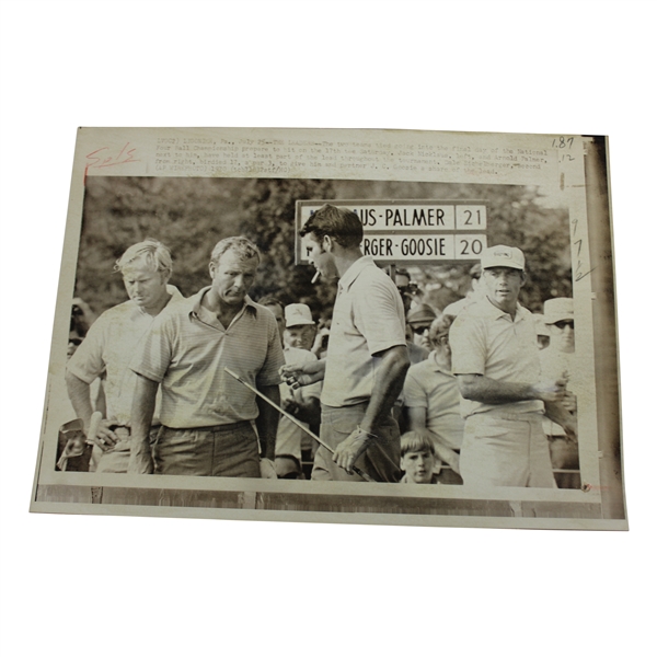Jack Nicklaus & Arnold Palmer Dejected On 17Th Tee Wire Photo 7/26/1970