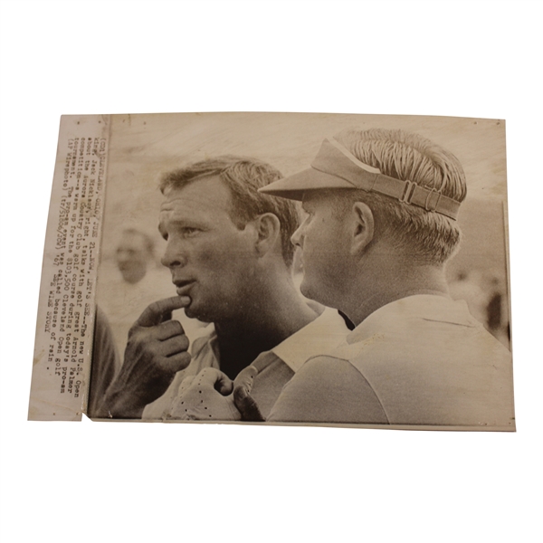 Jack Nicklaus & Arnold Palmer Aurora Country Club 6/22/1967 Wire Photo