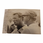 Jack Nicklaus & Arnold Palmer Aurora Country Club 6/22/1967 Wire Photo