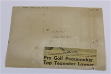 Jack Nicklaus & Arnold Palmer Aurora Country Club 6/22/1967 Wire Photo