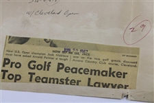 Jack Nicklaus & Arnold Palmer Aurora Country Club 6/22/1967 Wire Photo