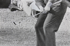 Jack Nicklaus Watches Ball Following Chip To 15Th Green 1966 Masters Wire Photo 4/8/66
