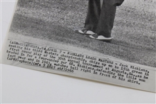 Jack Nicklaus Watches Ball Following Chip To 15Th Green 1966 Masters Wire Photo 4/8/66