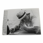 Jack Nicklaus Studies His Figures Closely Wire Photo 8/2/1965