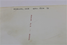 Jack Nicklaus Studies His Figures Closely Wire Photo 8/2/1965