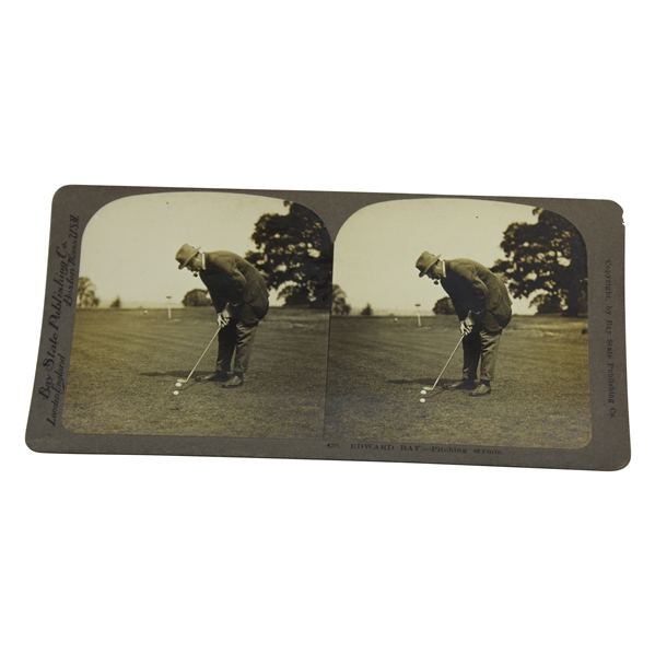Ted Edward Ray Original Bay State Publishing Co. Pitching Stymie Stereograph Photo Card
