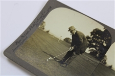 Ted 'Edward' Ray Original Bay State Publishing Co. 'Pitching Stymie' Stereograph Photo Card