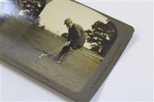 Ted 'Edward' Ray Original Bay State Publishing Co. 'Pitching Stymie' Stereograph Photo Card