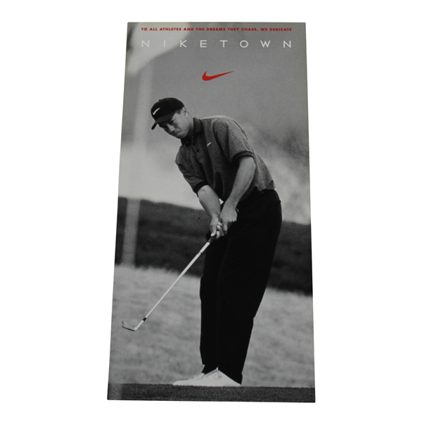 Tiger Woods 1996 Niketown Rookie Card/Ad Pierce - Great Condition