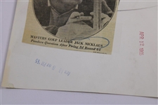 Jack Nicklaus Masters Wire Photo 4/10/1965