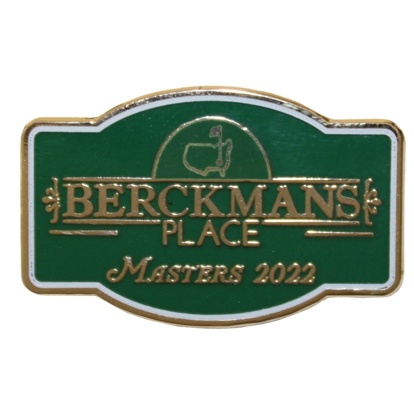 2022 Masters Berckmans Place Commemorative Entry Pin
