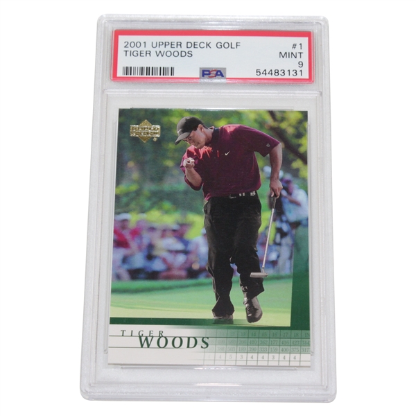 Tiger Woods 2001 Upper Deck Rookie Golf Card Mint 9 PSA/DNA #54483131