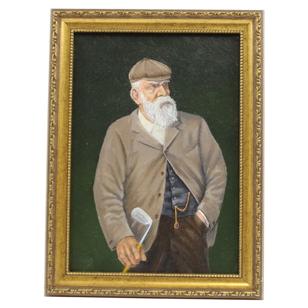 Old Tom Morris Original 1990 Oil Canvas Painting by Artist Bill Waugh - Framed