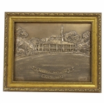 Augusta National Clubhouse Ltd Ed 11/50 Resin Bronze 1934-1984 by Artist Bill Waugh - Framed