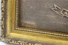 Augusta National Clubhouse Ltd Ed 11/50 Resin Bronze '1934-1984' by Artist Bill Waugh - Framed