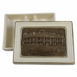 Augusta National Clubhouse Porcelain Bronze Card Box with Lid by Artist Bill Waugh